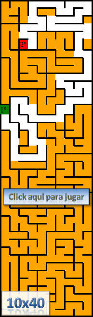 Laberinto de 10x40 click aqui para jugar Laberinto de 10x40 click aqui para jugar