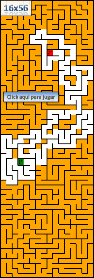 Laberinto de 16x56 click aqui para jugar Laberinto de 16x56 click aqui para jugar