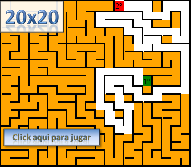 Laberinto de 20x20 click aqui para jugar Laberinto de 20x20 click aqui para jugar