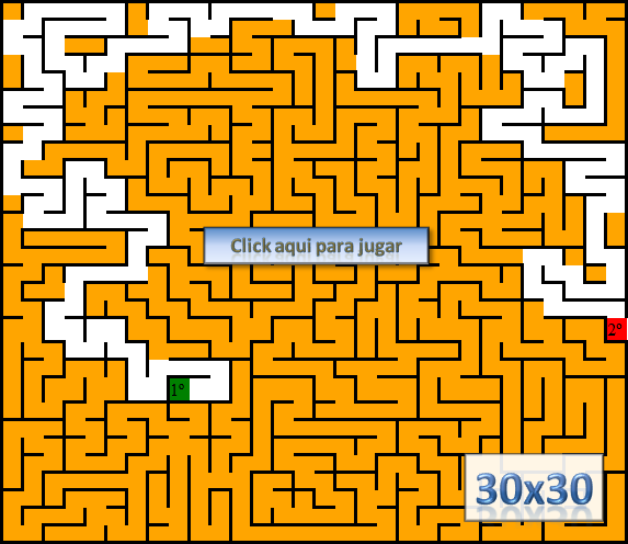 Laberinto de 30x30 click aqui para jugar Laberinto de 30x30 click aqui para jugar