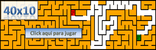Laberinto de 40x10 click aqui para jugar Laberinto de 40x10 click aqui para jugar