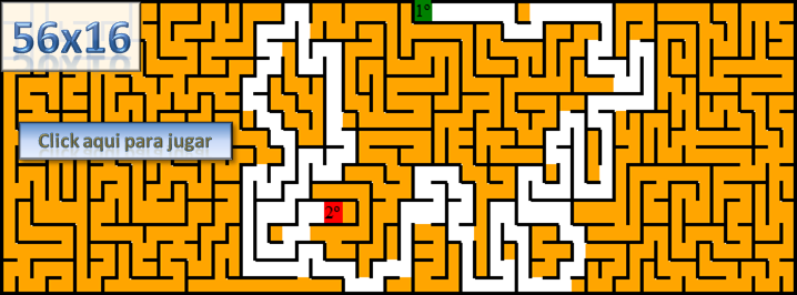 Laberinto de 56x16 click aqui para jugar Laberinto de 56x16 click aqui para jugar