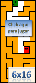 Laberinto de 6x16 click aqui para jugar Laberinto de 6x16 click aqui para jugar