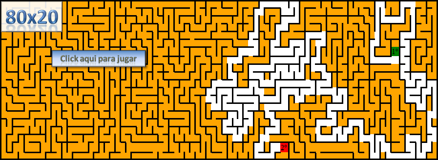 Laberinto de 80x20 click aqui para jugar Laberinto de 80x20 click aqui para jugar